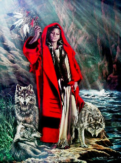 Red Ridinghood and Her Wolves 1989 Limited Edition Print - Penni Anne Cross