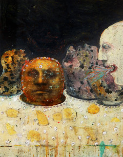 Headscape 2001 27x20 Original Painting - Walter Crump Headscape 2001 27x20 Original Painting - Walter Crump