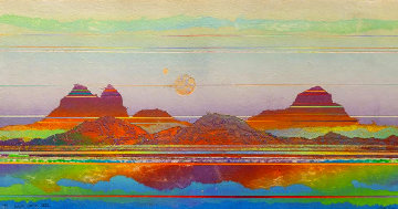 Mica Land XXI Unique 1982 21x10 Works on Paper (not prints) - Walter Crump Mica Land XXI Unique 1982 21x10 Works on Paper (not prints) - Walter Crump