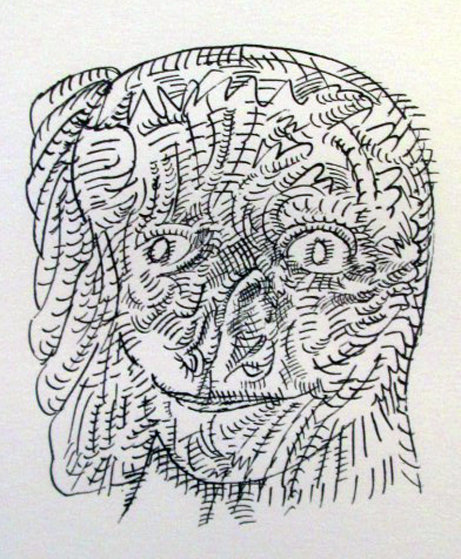 Untitled Etching AP 1971 Limited Edition Print by Jose Luis Cuevas Untitled Etching AP 1971 Limited Edition Print by Jose Luis Cuevas