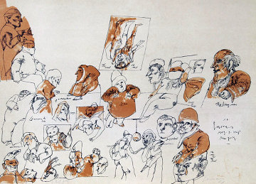 Denizens of the Underworld 1968 Limited Edition Print - Jose Luis Cuevas Denizens of the Underworld 1968 Limited Edition Print - Jose Luis Cuevas