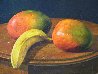 Mangos and Bananas 1991 12x24 Original Painting by Richard Currier - 2