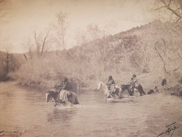 River Crossing 1903 Photography - Edward S. Curtis River Crossing 1903 Photography - Edward S. Curtis