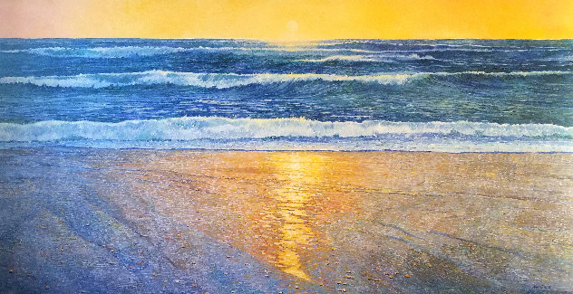 Pacifica Beach Painting - 51x96 Huge - San Diego, California - Mural Size Original Painting by Alan Curtis