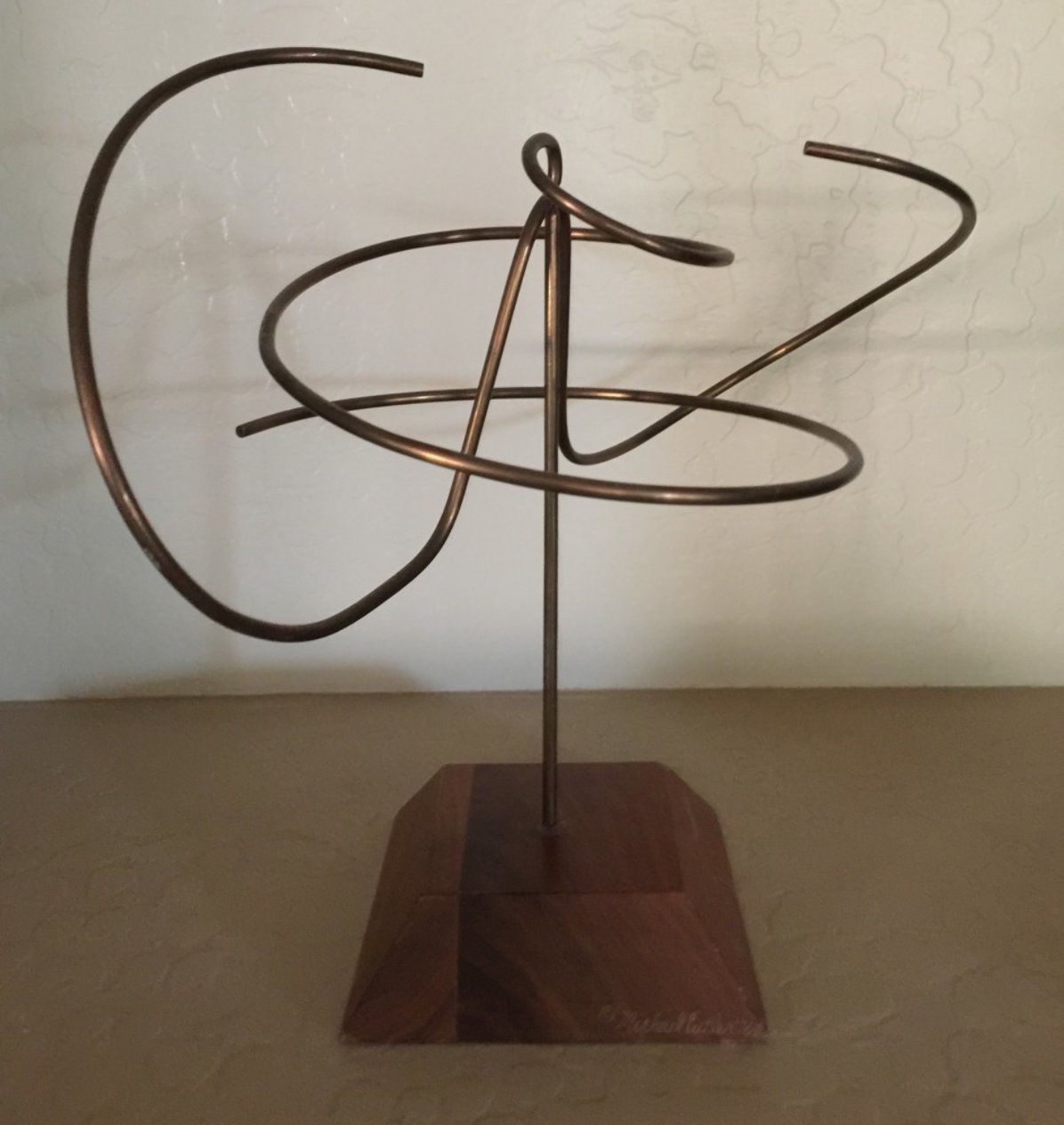 Copper Sculpture 1976 11 in by Michael Cutler