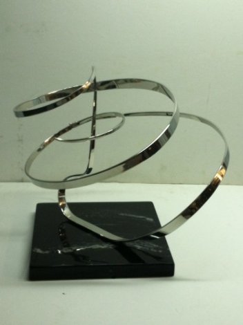 Chrome Kinetic Sculpture 1983 18 in Sculpture - Michael Cutler