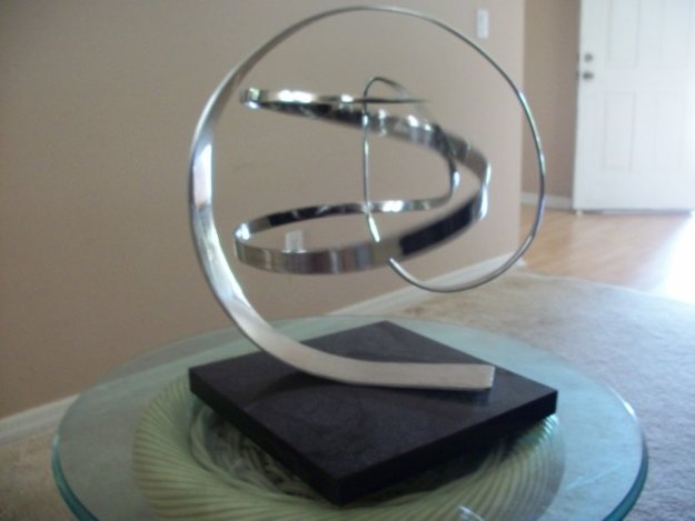 Kinetic Stainless Steel Sculpture 1993 Unique Sculpture by Michael Cutler Kinetic Stainless Steel Sculpture 1993 Unique Sculpture by Michael Cutler
