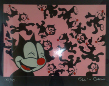 Reigning Cats (Black) Limited Edition Print - Ronnie Cutrone Reigning Cats (Black) Limited Edition Print - Ronnie Cutrone