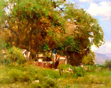 Grandpa's Barn 24x28 Original Painting - Cyrus Afsary Grandpa's Barn 24x28 Original Painting - Cyrus Afsary