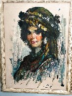 Gypsy Girl 40x34 Original Painting by Cyrus Afsary - 1