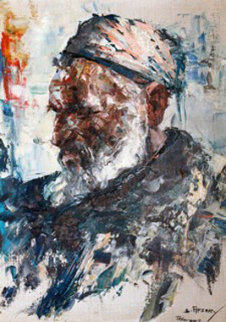 Portrait of an Islamic Man 1975 19x15 Original Painting - Cyrus Afsary Portrait of an Islamic Man 1975 19x15 Original Painting - Cyrus Afsary