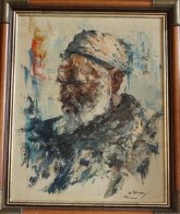 Portrait of an Islamic Man 1975 19x15 Original Painting by Cyrus Afsary - 2 Portrait of an Islamic Man 1975 19x15 Original Painting by Cyrus Afsary - 2