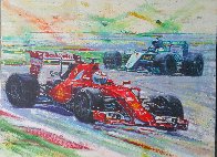 Formula 1 Race 2015 36x48 Huge Original Painting by Roman Czerwinski - 1 Formula 1 Race 2015 36x48 Huge Original Painting by Roman Czerwinski - 1