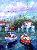 Colors of the Harbor -  Lahaina, Maui, Hawaii 1988 52x40 Huge Original Painting by Roman Czerwinski - 0