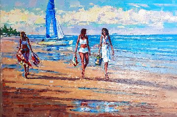 Beach Walk 2016 20x30 Original Painting - Roman Czerwinski Beach Walk 2016 20x30 Original Painting - Roman Czerwinski