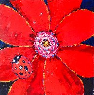 Ladybug Original 2005 24x24 Original Painting by Roman Czerwinski - 0 Ladybug Original 2005 24x24 Original Painting by Roman Czerwinski - 0