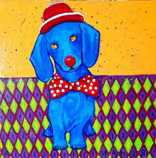 Party Girl Original 2005 24x24 Original Painting - Roman Czerwinski Party Girl Original 2005 24x24 Original Painting - Roman Czerwinski