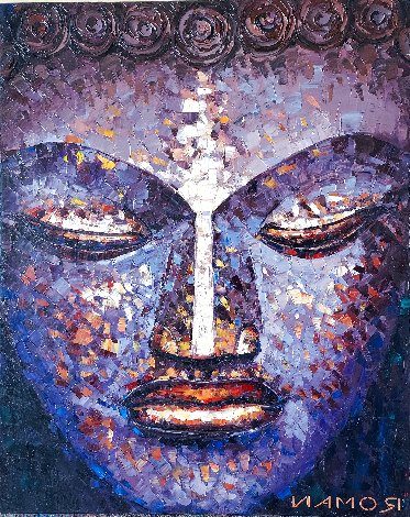 Meditation 2016  40x30 Signed Twice - Maui Artist Original Painting - Roman Czerwinski