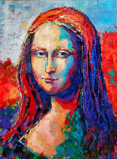 Mona's Smile 2016 40x30 Original Painting - Roman Czerwinski