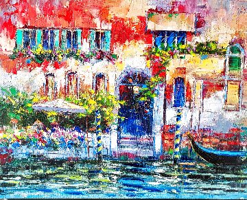 Venetian Pallazzo 2016 16x20 Original Painting - Roman Czerwinski