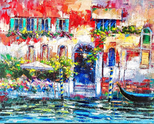 Venetian Pallazzo 2016 16x20 - Italy Original Painting by Roman Czerwinski