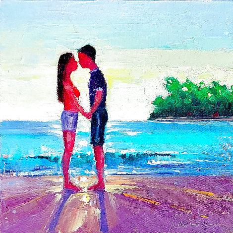 Kiss on Maui 2020 10x10 - Hawaii Original Painting - Roman Czerwinski
