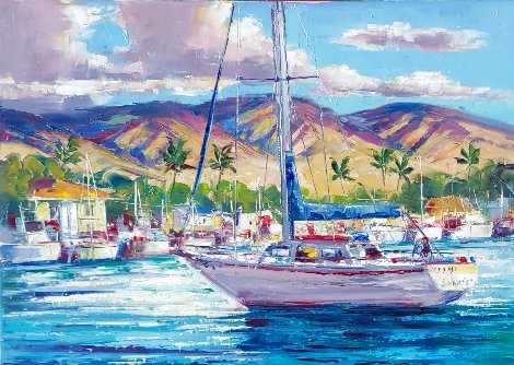 Sailing to Lahaina 2023 12x17 - Maui, Hawaii Original Painting - Roman Czerwinski