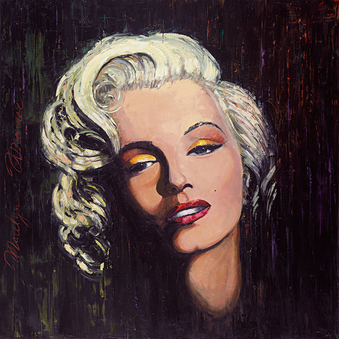 Marilyn - Golden Star 2014 48x48 Original Painting by Roman Czerwinski Marilyn - Golden Star 2014 48x48 Original Painting by Roman Czerwinski