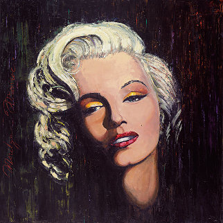 Marilyn - Golden Star 2014 48x48 Original Painting - Roman Czerwinski