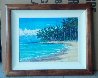 Beach Kanaha, Maui 29x24 - Hawaii - Koa Wood Frame Original Painting by Roman Czerwinski - 1