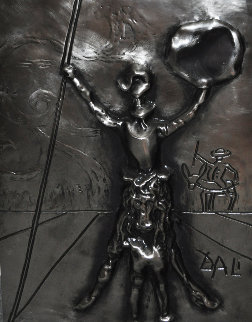 Don Quixote Dali Platinum Sculpture 27 in Sculpture - Salvador Dali Don Quixote Dali Platinum Sculpture 27 in Sculpture - Salvador Dali
