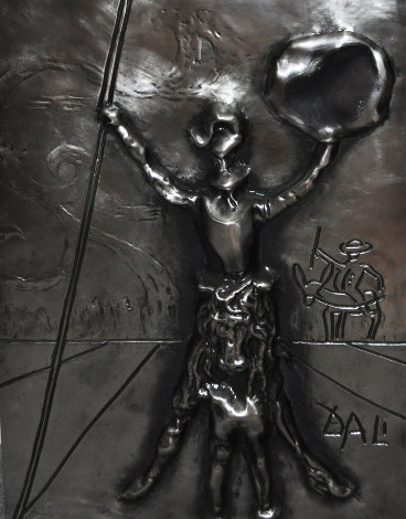 Don Quixote Dali  Platinum   Sculpture 27x19 Sculpture - Salvador Dali