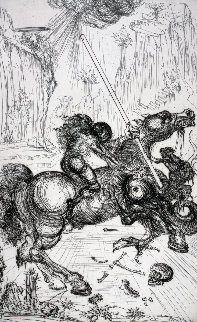 St. George and the Dragon 1947 (Very Early) Limited Edition Print - Salvador Dali St. George and the Dragon 1947 (Very Early) Limited Edition Print - Salvador Dali