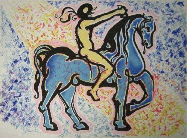 Le Cavalier, (Victory of Primitive Man) 1974 Limited Edition Print by Salvador Dali Le Cavalier, (Victory of Primitive Man) 1974 Limited Edition Print by Salvador Dali