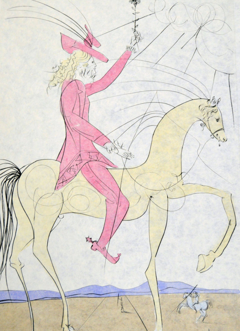 Cavalier a' la Rose 1973 Limited Edition Print by Salvador Dali Cavalier a' la Rose 1973 Limited Edition Print by Salvador Dali