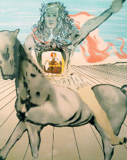 Chevalier Surrealiste - Goya - Jinete De Valazquez 1980 Limited Edition Print - Salvador Dali Chevalier Surrealiste - Goya - Jinete De Valazquez 1980 Limited Edition Print - Salvador Dali