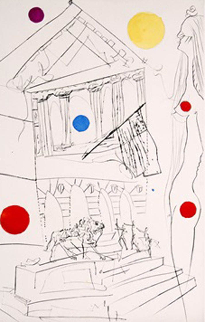 Visions of Chicago: The Art Institute 1975 Limited Edition Print by Salvador Dali Visions of Chicago: The Art Institute 1975 Limited Edition Print by Salvador Dali