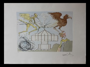 l'Aeroplane (Airplane) 1975 Limited Edition Print - Salvador Dali l'Aeroplane (Airplane) 1975 Limited Edition Print - Salvador Dali