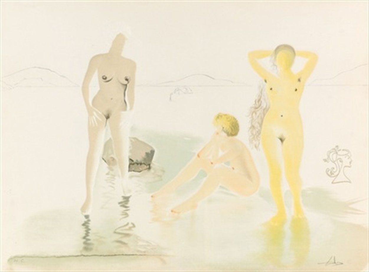 Three Graces of Cova D'Or 1975 Limited Edition Print by Salvador Dali Three Graces of Cova D'Or 1975 Limited Edition Print by Salvador Dali