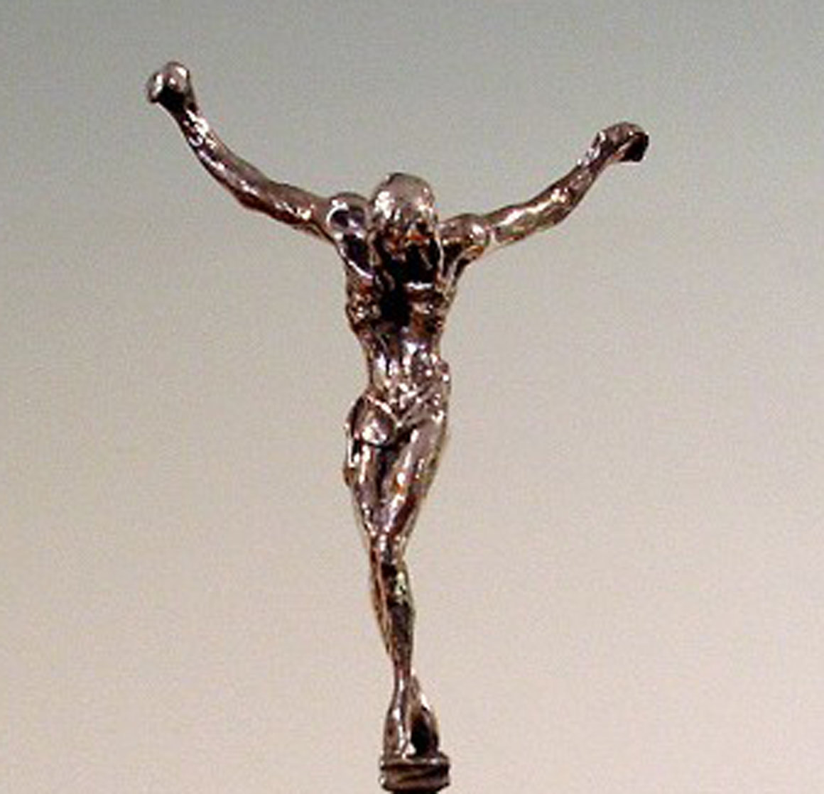 Christ Of St John Of The Cross Silver Sculpture 2000 8 In By Salvador Dali