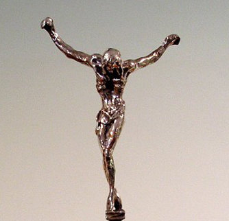 Christ of St. John of the Cross Silver Sculpture 2000 8 in Sculpture - Salvador Dali