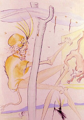 Le Singe Et Le Leopard 1974 HS Limited Edition Print - Salvador Dali