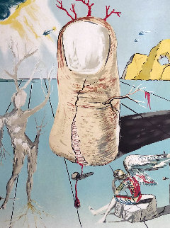 Vision of the Angel of Cap Creus For the Thumb 1980 Limited Edition Print - Salvador Dali Vision of the Angel of Cap Creus For the Thumb 1980 Limited Edition Print - Salvador Dali
