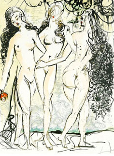 Three Graces 1966 Limited Edition Print - Salvador Dali Three Graces 1966 Limited Edition Print - Salvador Dali