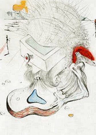 Poems Secrets the Beach At Sete 1967 (Early) HS Limited Edition Print - Salvador Dali
