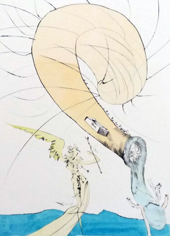 After 50 Years of Surrealism Freud With Snail Head 1974 Limited Edition Print - Salvador Dali