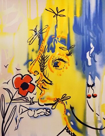 Fleurs Surrealistes of Gala And the Vanishing Face - Framed Suite of 2 Lithos - 1980 HS Limited Edition Print - Salvador Dali