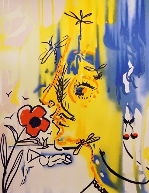 Fleurs Surrealistes of Gala And the Vanishing Face - Framed Suite of 2 1980 Limited Edition Print by Salvador Dali