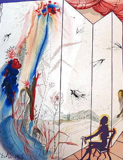 Marquis de Sade: Twins Outwit Damis AP 1969 Limited Edition Print - Salvador Dali Marquis de Sade: Twins Outwit Damis AP 1969 Limited Edition Print - Salvador Dali