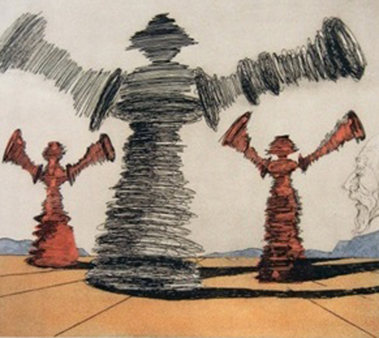 Spinning Man 1981 Limited Edition Print by Salvador Dali Spinning Man 1981 Limited Edition Print by Salvador Dali